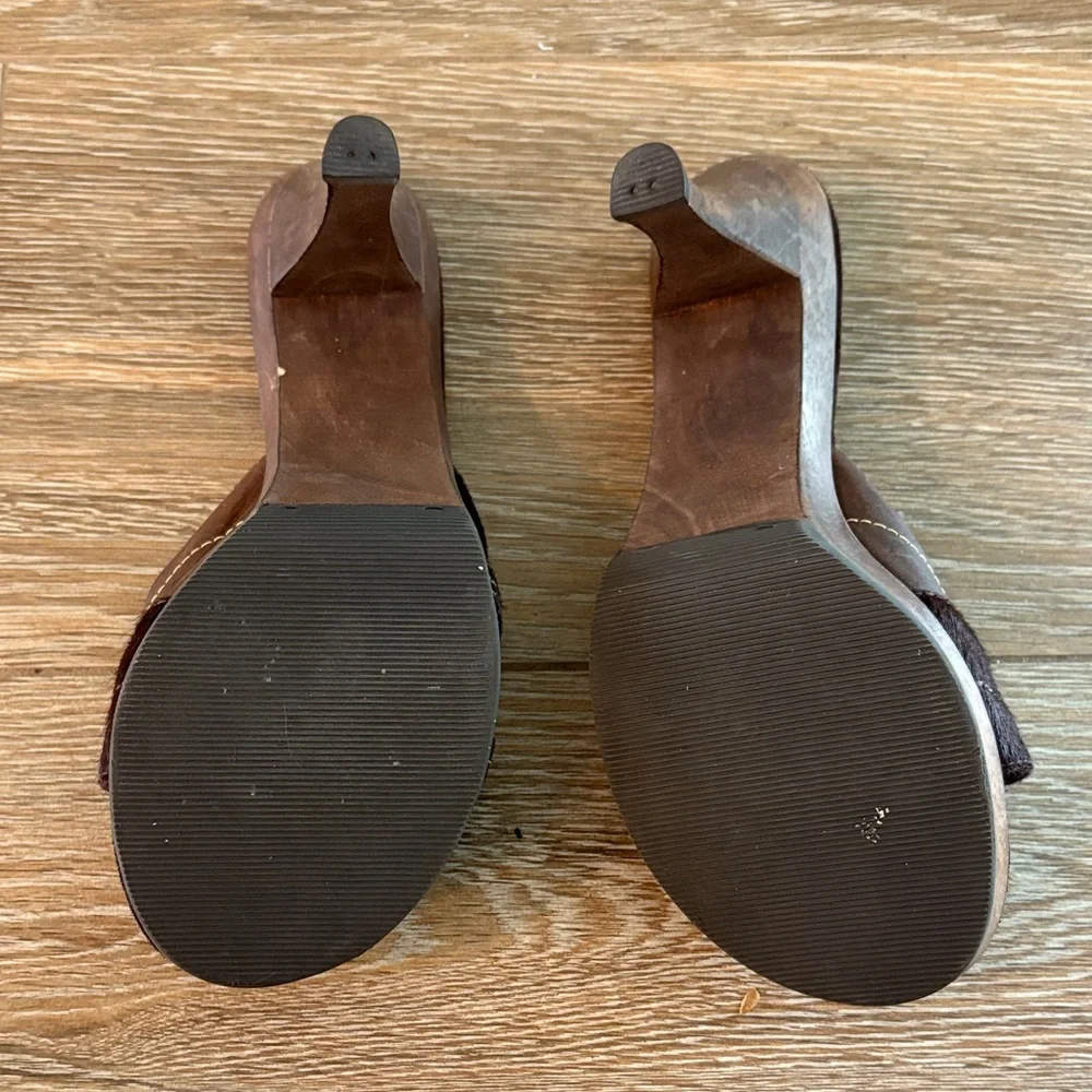 Steve Madden Dark Brown Heeled Mules - Picture 6 of 8